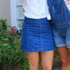 Free people jean skirt